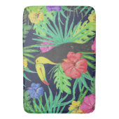Tapis De Bain Tucan tropical et forêt tropicale Feuille (devant Vertical)