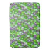 Tapis De Bain Tuiles de mosaïque d'aquarelle vert clair et (devant Vertical)
