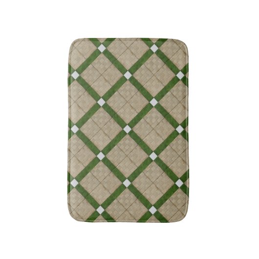 Tapis De Bain Tuiles diagonales concrètes en céramique (Devant (Vertical))