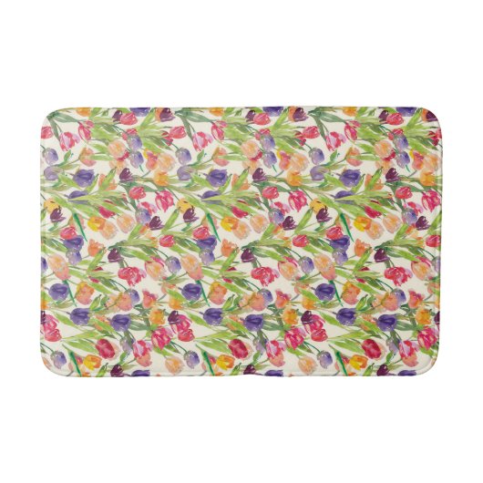 Tapis De Bain tulipe aquarelle (Devant)