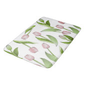 Tapis De Bain Tulipe Florale Rose Moderne (Angle)