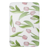 Tapis De Bain Tulipe Florale Rose Moderne (devant Vertical)