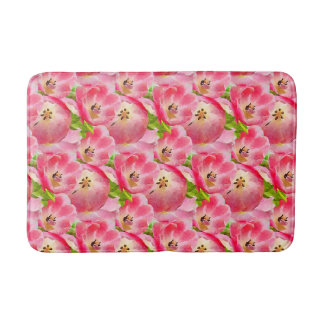 Tapis De Bain Tulipes aquarelles roses