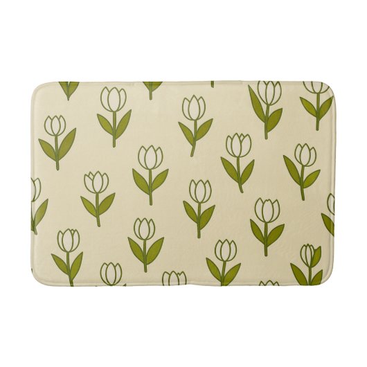 Tapis de bain Tulipes Blanches (Devant)