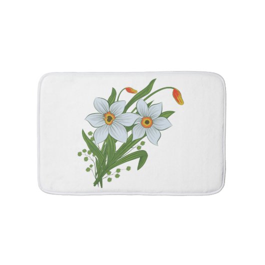 Tapis De Bain Tulipes et fleurs de jonquilles (Devant)