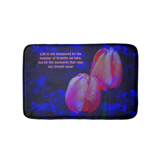 Tapis De Bain Tulips Hearts Life Attitude Taux d'inspiration (Devant)