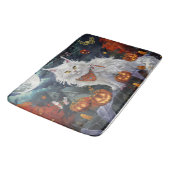 Tapis De Bain Turc Angora Chat Halloween Éffrayant (Angle)