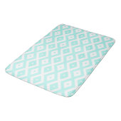 Tapis De Bain Turquoise and white diamond pattern (Angle)