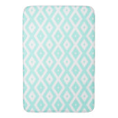 Tapis De Bain Turquoise and white diamond pattern (devant Vertical)