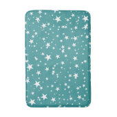 Tapis De Bain Turquoise avec les étoiles blanches (Devant (Vertical))
