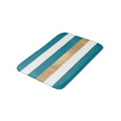 Tapis de bain Turquoise blanc et doré (Angle)