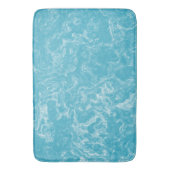 Tapis De Bain Turquoise bleu et blanc Marbre abstrait (devant Vertical)