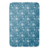 Tapis De Bain Turquoise Bleu et blanc Noël Snowflake Mat (devant Vertical)