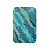 Tapis De Bain Turquoise Blue Gold Marbre Turquoise Bain Mat Cade (Devant (Vertical))