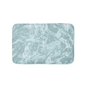 Tapis De Bain Turquoise clair pastel abstrait