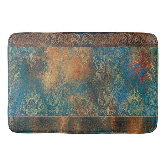 Tapis De Bain Turquoise Cooper Turquoise Patina (Devant)