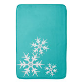 Tapis de bain turquoise de flocons de neige de (devant Vertical)