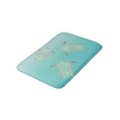 Tapis De Bain Turquoise d'or Turquoise Turtles Côtes Maritime (Angle)