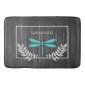 Tapis De Bain Turquoise Dragonfly Rustique Personnalisé Mat de b (Devant)