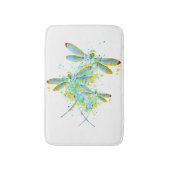 Tapis De Bain Turquoise éclaboussure de libellule (Devant (Vertical))