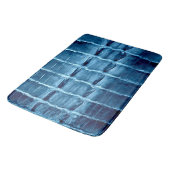 TAPIS DE BAIN TURQUOISE EN CUIR D'ALLIGATOR DU CRU "HORNBACK" (Angle)