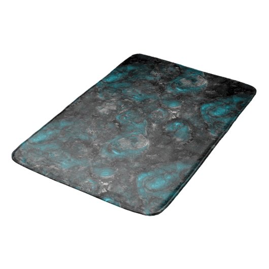 Tapis De Bain Turquoise et argent (Angle)
