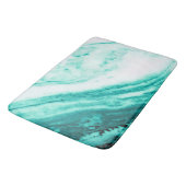 Tapis De Bain Turquoise et Marbre blanc (Angle)