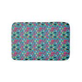 Tapis De Bain Turquoise et motif rose de cube (Devant)