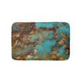 Tapis De Bain Turquoise et or (Devant)