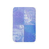 Tapis De Bain Turquoise et violet Abstrait (Devant (Vertical))