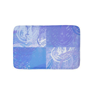 Tapis De Bain Turquoise et violet Abstrait
