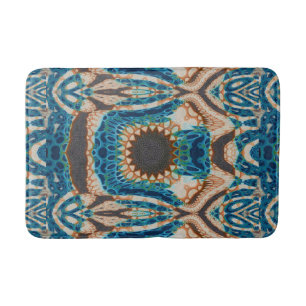 Tapis De Bain Turquoise Gold Sun Southwestern Art