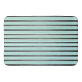 Tapis De Bain Turquoise, gris et blanc (Devant)