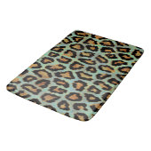 Tapis De Bain Turquoise léopard chic poster de animal mat (Angle)