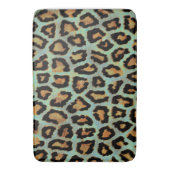 Tapis De Bain Turquoise léopard chic poster de animal mat (devant Vertical)