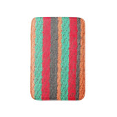 Tapis De Bain Turquoise, orange, noir et rouge (Devant (Vertical))