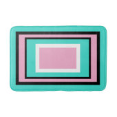 Tapis De Bain Turquoise Pink White Black Geometric (Devant)