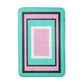 Tapis De Bain Turquoise Pink White Black Geometric (Devant (Vertical))