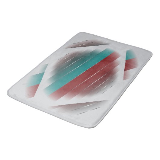 Tapis De Bain Turquoise rotation bordeaux (Angle)