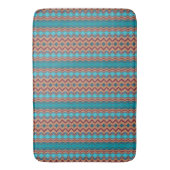 Tapis De Bain Turquoise, rouille, Brown (devant Vertical)