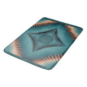 Tapis De Bain Turquoise Sunburst de Navajo Peach (Angle)