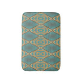 Tapis De Bain Turquoise Turquoise Taupe Brown Eclectique Ethniqu (Devant (Vertical))