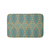 Tapis De Bain Turquoise Turquoise Taupe Brown Eclectique Ethniqu (Devant)