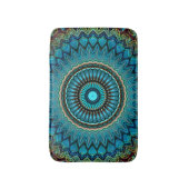 Tapis De Bain Turquoise Turquoise Vert Mandala Round Star Motif (Devant (Vertical))