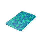 Tapis De Bain Turquoise Vert Cyan Bleu Motif (Angle)