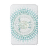 Tapis De Bain Turquoise verte Mandala Maritime (Devant (Vertical))