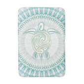 Tapis De Bain Turquoise verte Tortue Mandala Côtière Maritime (Devant (Vertical))