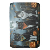 Tapis De Bain Tuxedo Chat Halloween Éffrayant (devant Vertical)