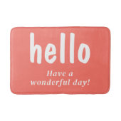 Tapis De Bain Typographie Coral Hello (Devant)