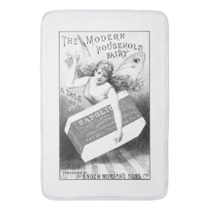 Tapis De Bain Typographie d'annonce de savon gravée par cru